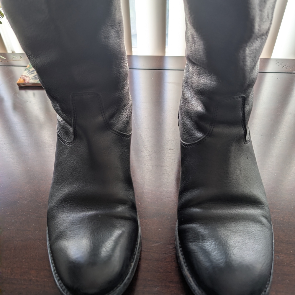 Frye Melissa Button Back Black Boots 8.5